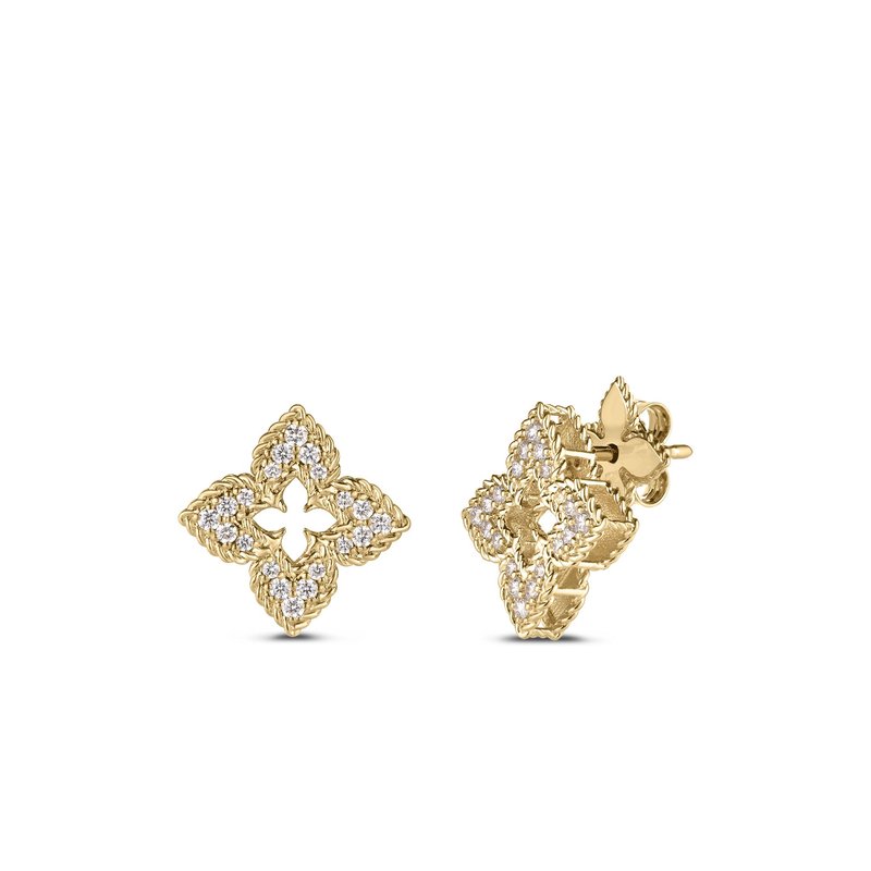 18K YG VENETIAN PRINCESS PAVE EARRINGS main image 1