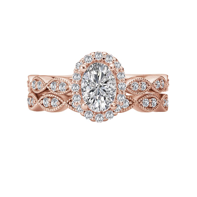 Romance Halo Semi Mount RIng 117907-OV100RK - The Jewelry