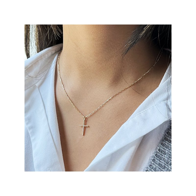 MORELLATO 1703 CIONDOLO １POINT DIAMOND CROSS MOTIFS NECKRAC Necklace for Male Morellato SKR61 2025 Cross