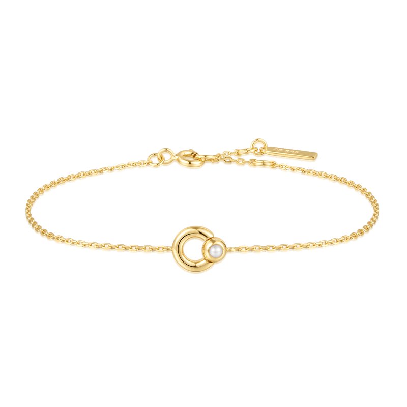 ANIA HAIE Gold Hoop Freshwater Pearl Bracelet B058-03G