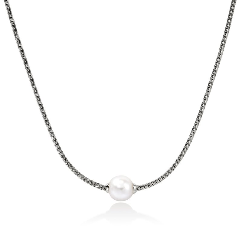 JOHN HARDY JH Essential Pearl Necklace, Sterling Silver, 1.8MM