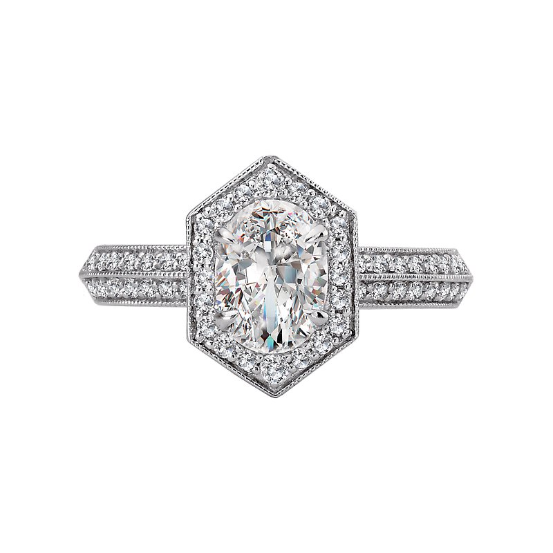 驚きの価格が実現！ Romance Halo 119209-HO100 Ring Diamond Mount Semi その他