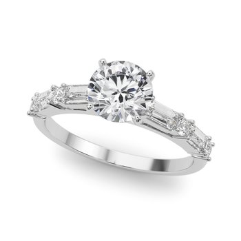 Rd & Sb Engagement Ring
