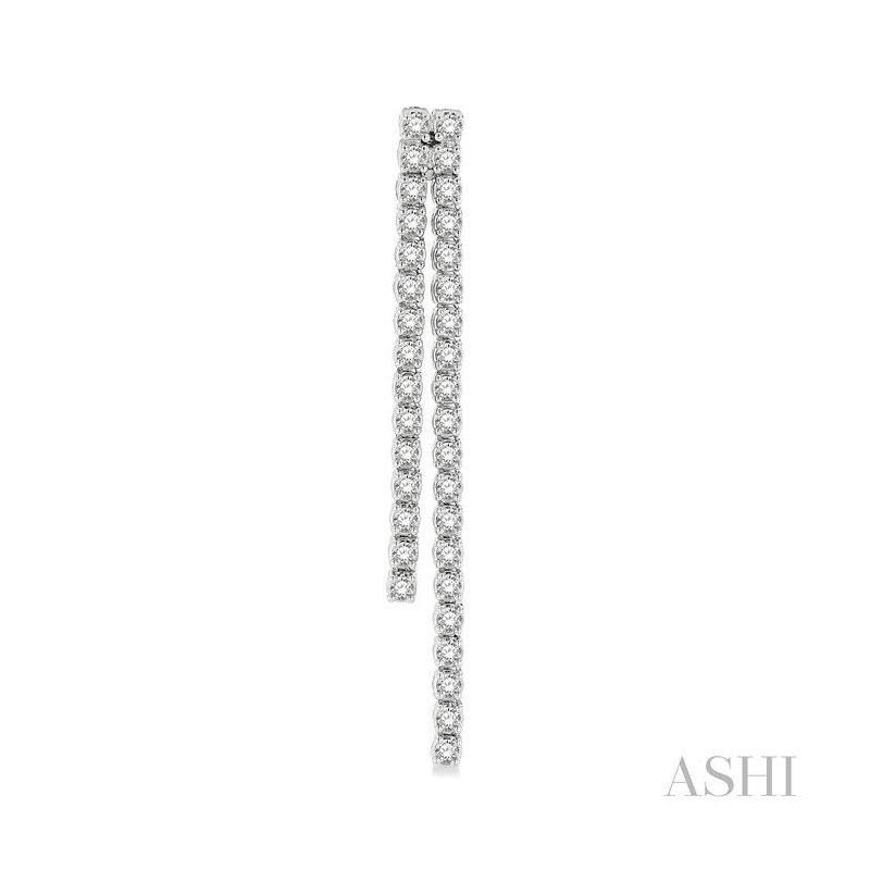 Crocker's Collection Diamond Tennis Long Earrings