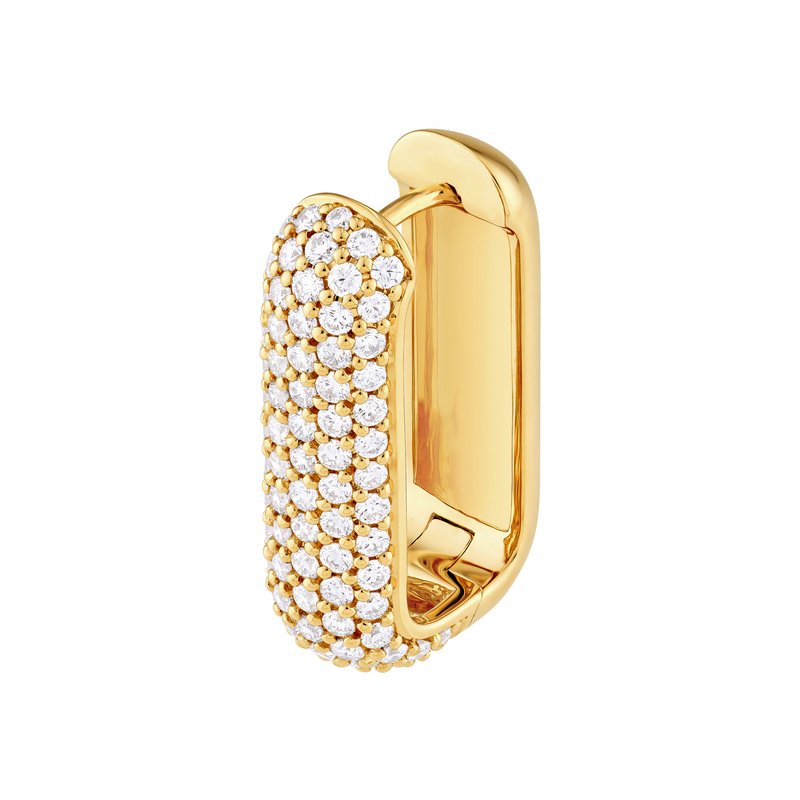 Midas Chain 5 Row Pave Diamond Paper Clip Earrings (1-1/2tcw