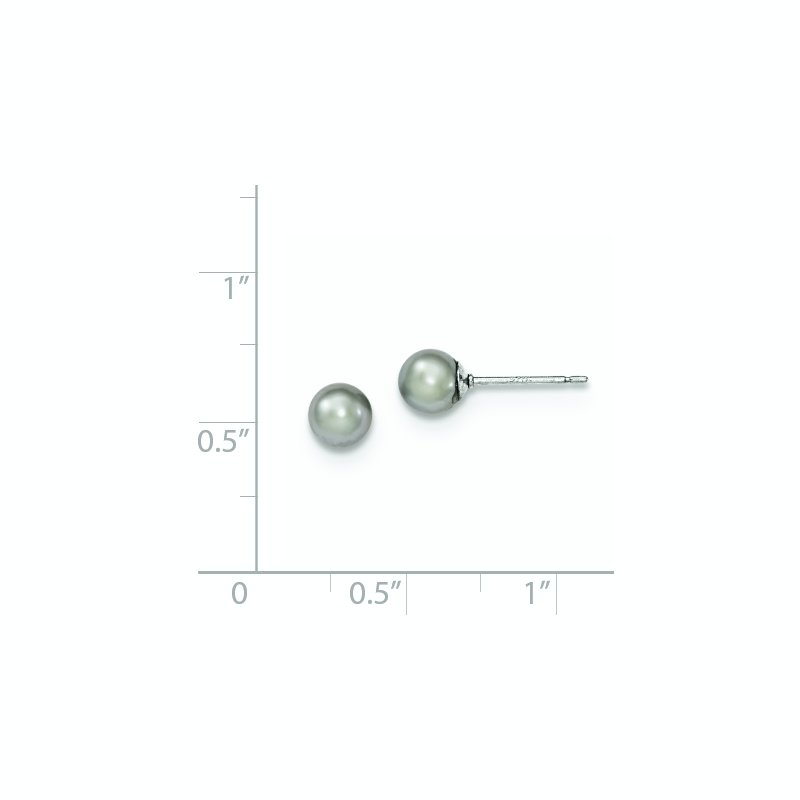 Cultured Freshwater Pearl Post Stud Earrings 6mm Sterling Silver Cultured Freshwater Pearl Post Stud Earrings 6mm Sterling Silver