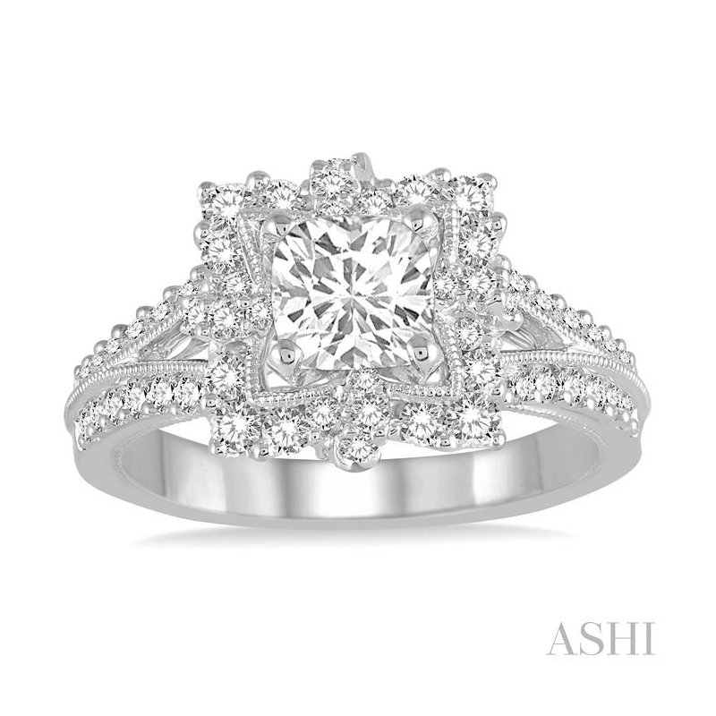 【★☺︎⭐︎☺︎★...& BUHI】 Design Ring 3点Set 1/3 Ctw Diamond Semi-Mount Engagement Ring in 14K White Gold