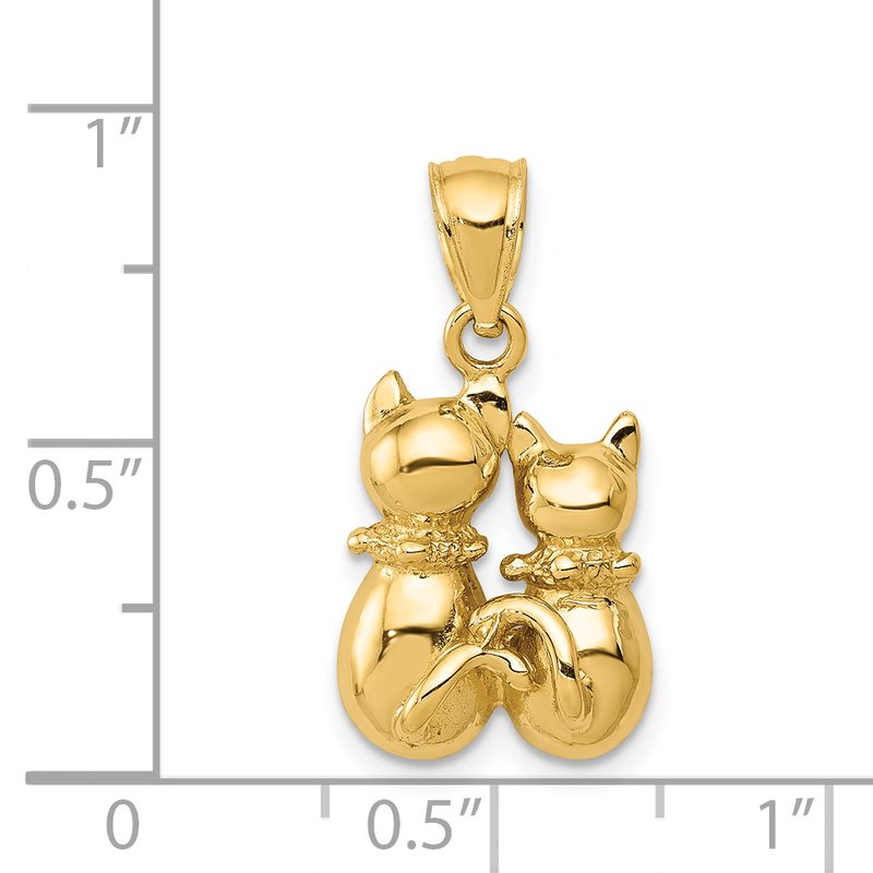 14K deals Gold Cat Pendant