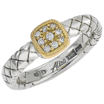 King Baby 18K Stackable Studded Ring W/ Mb Crosses K20-5161G King Baby 18K Stackable Studded Ring W/ Mb Crosses K20-5161G
