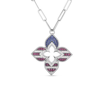 Swarovski Hyperbola necklace, Infinity and heart, White