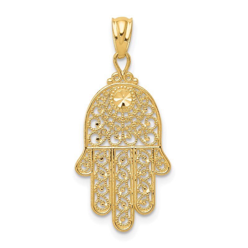 14k Yellow Gold Hand Of God Pendant 14k Yellow Gold Hand Of God Pendant