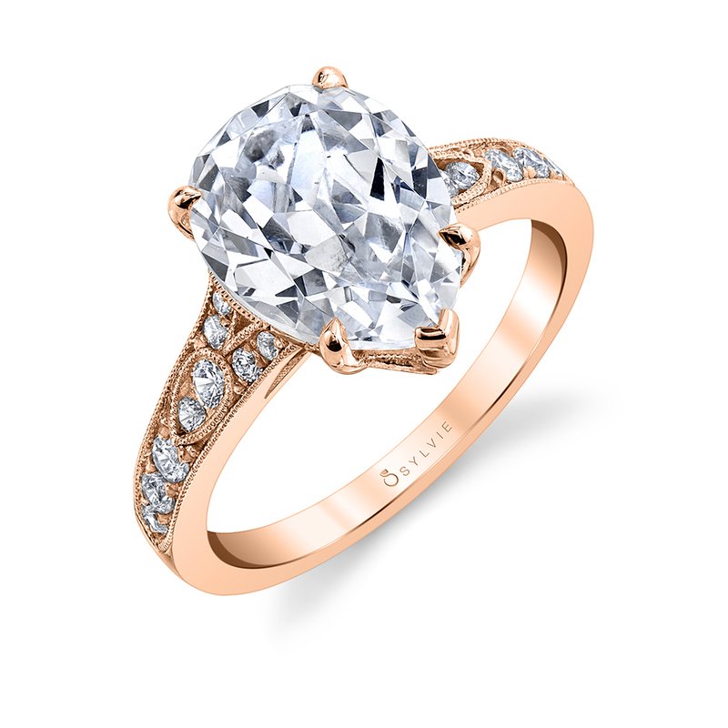 Round Cut Vintage Inspired Engagement Ring - Chereen Round Cut Vintage Inspired Engagement Ring - Chereen