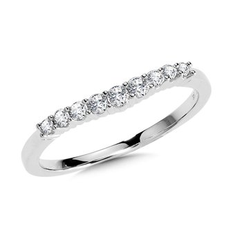 Graduating Diamond Chevron Wedding Band WDD626-W