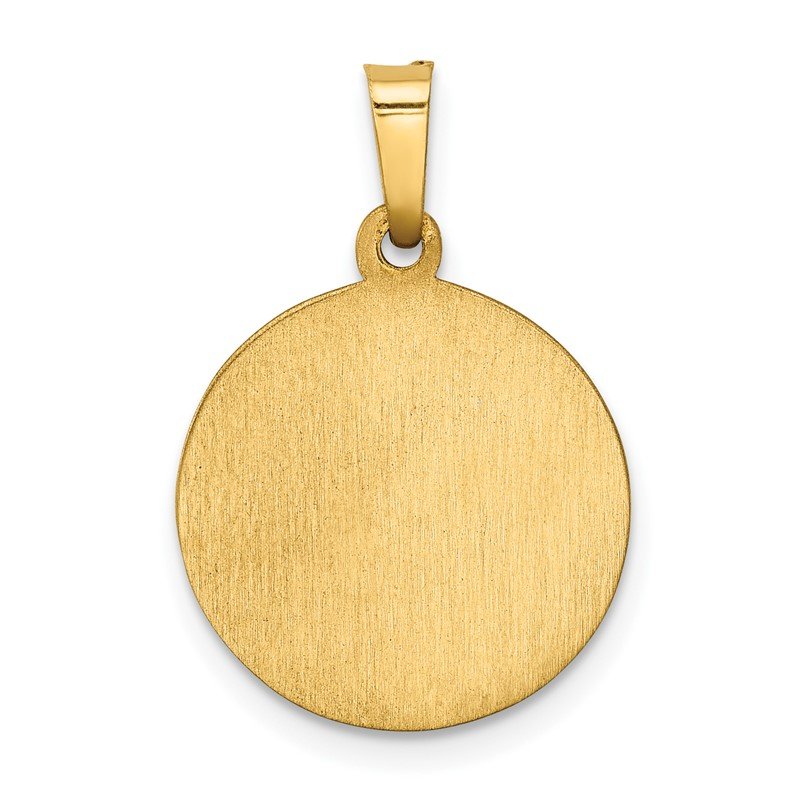14k Gold Our Lady Fatima Medal Hollow Pendant