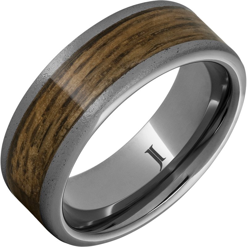 Jewelry Innovations Barrel Aged Rugged Tungsten Ring with Bourbon