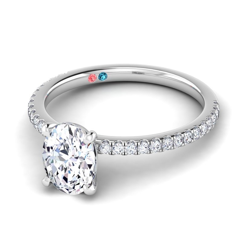 Smiling Rocks Lab Grown Diamond Pave Petite Ring SRR-01209WHT