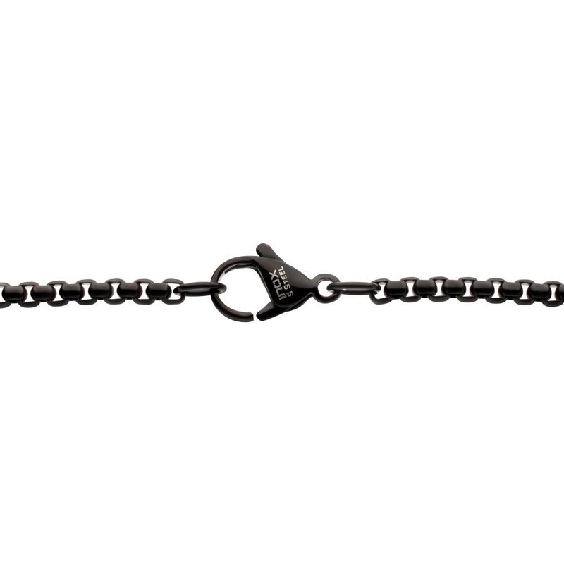 cryptic winds blackl ブラックメタル INOX Jewelry Matte Finish Black IP Steel Sandalwood Cross Pendant