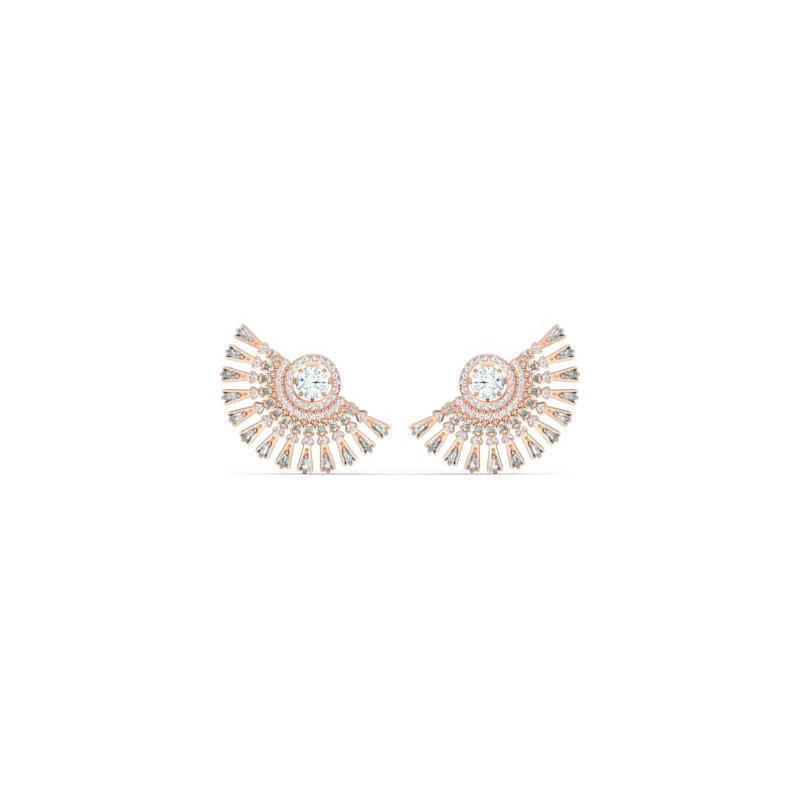 Swarovski Sparkling Dance Dial Up Pierced Earrings, Gray, Rose-gold tone  plated 5558190 - Jeffrey Jewelry