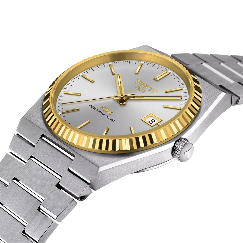 TISSOT PRX 40mm / ゴールド Tissot PRX Powermatic 80 40mm Mens Watch Gold T1374073302100