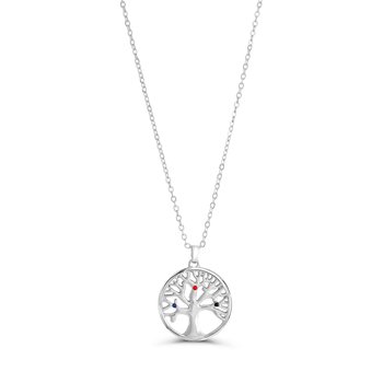 Silvertone Tree of Life Necklace JBR71282STNC