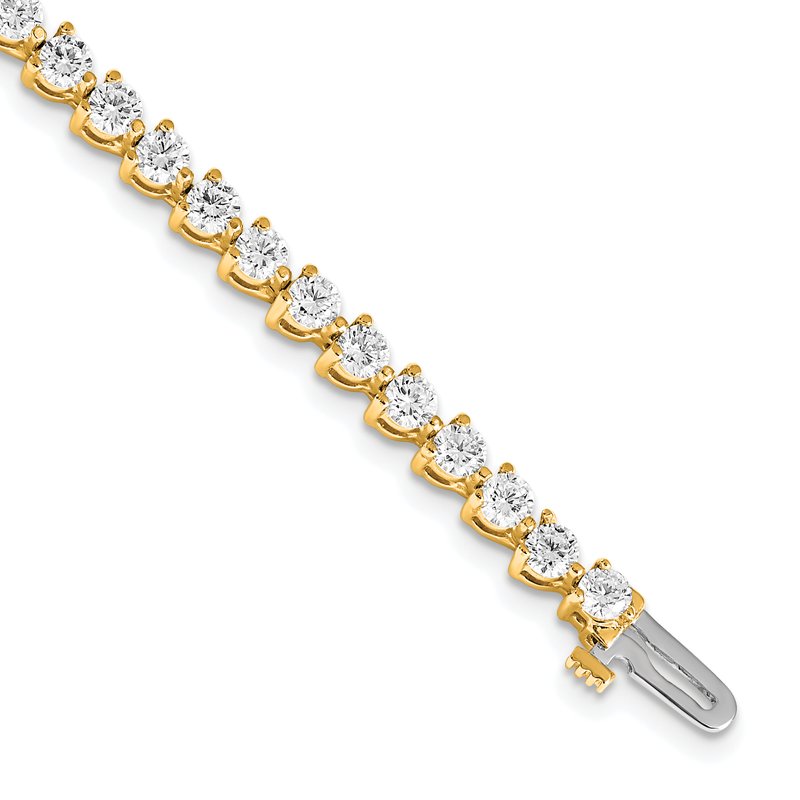 Quality Gold 14k Complete 4.73 carat Round A Diamond 3-prong