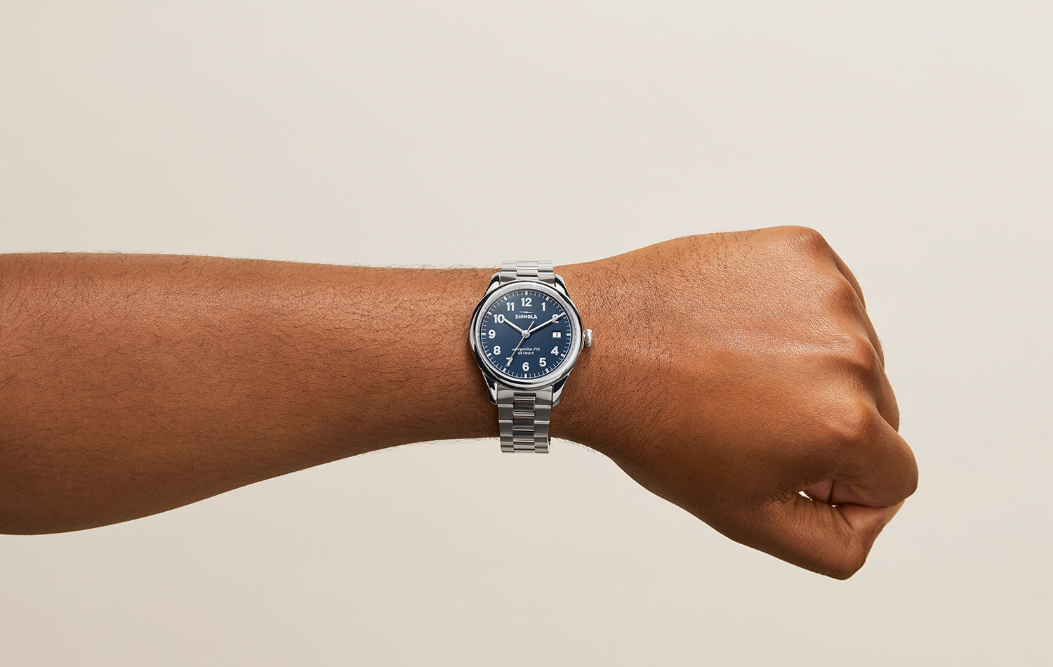 Shinola The Vinton 38mm Stainless Midnight Blue Dial Bracelet