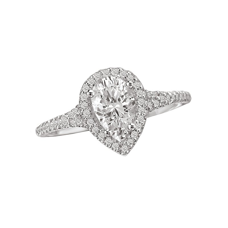 Halo Semi-Mount Diamond Ring 117441-100K - Romance