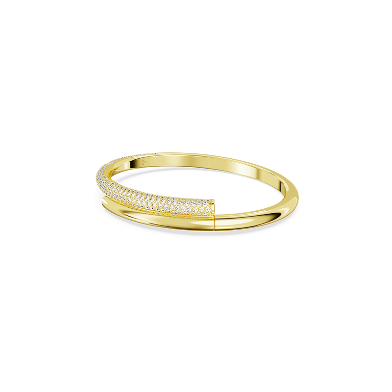 Swarovski Hyperbola ring Mixed cuts, White, Rhodium plated