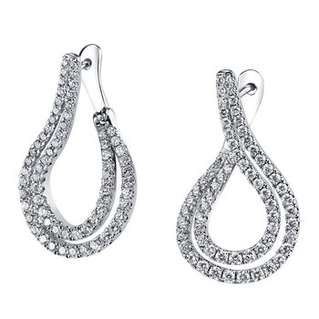 Sylvie Oval Diamond Hoop Earrings - 32 X 40 MM HP037-0350