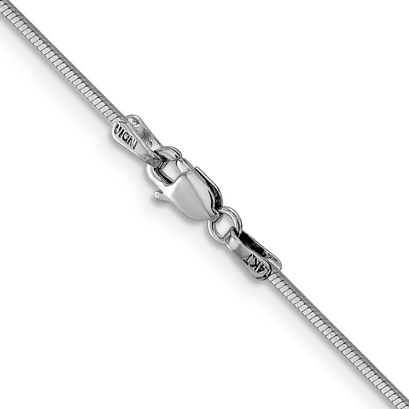 Quality Gold 14K White Gold 16 inch 1mm Octagonal Snake with