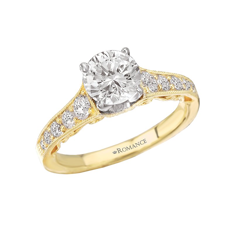 Romance Classic Semi-Mount Diamond Ring 117923-SYK - Mann's
