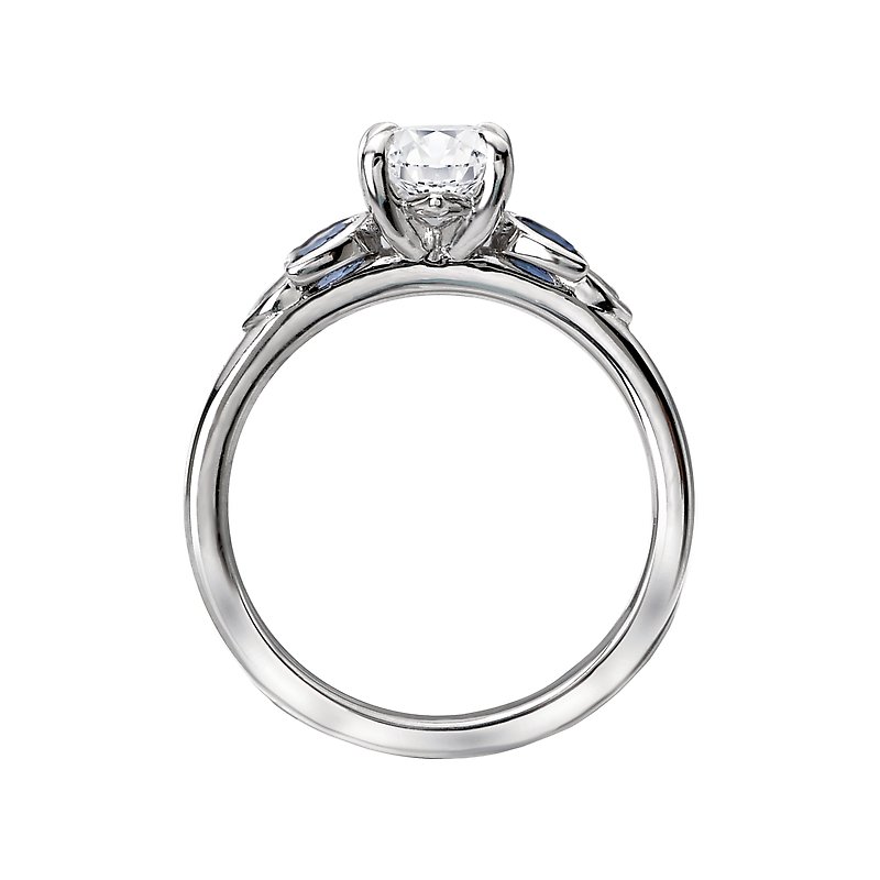 Romance Sapphire and Diamond Semi-Mount Ring 119268-OV100K