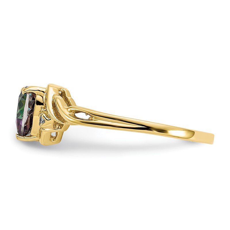 10K Gold Mystic Topaz Ring outlet