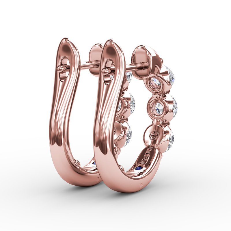 Empire Diamond Hoop Earrings ER5015 - Fana