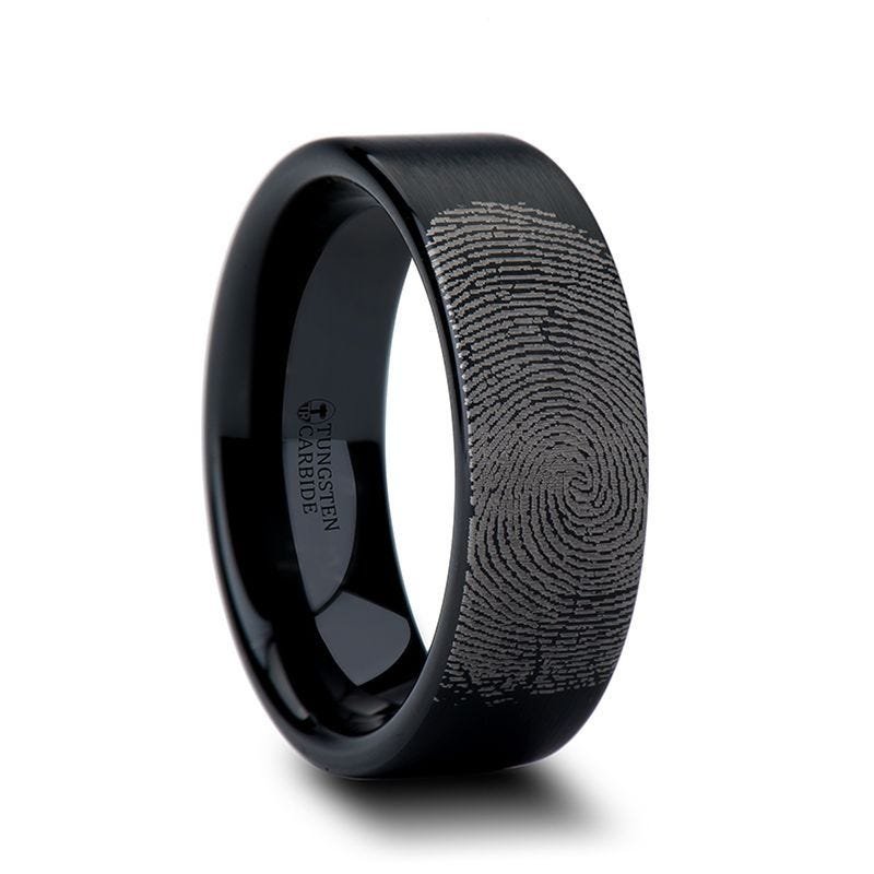 Thorsten SAN ANTONIO Flat Black Tungsten Carbide Band with Brushed Finish - 2mm - 12mm Thorsten SAN ANTONIO Flat Black Tungsten Carbide Band with Brushed Finish - 2mm - 12mm
