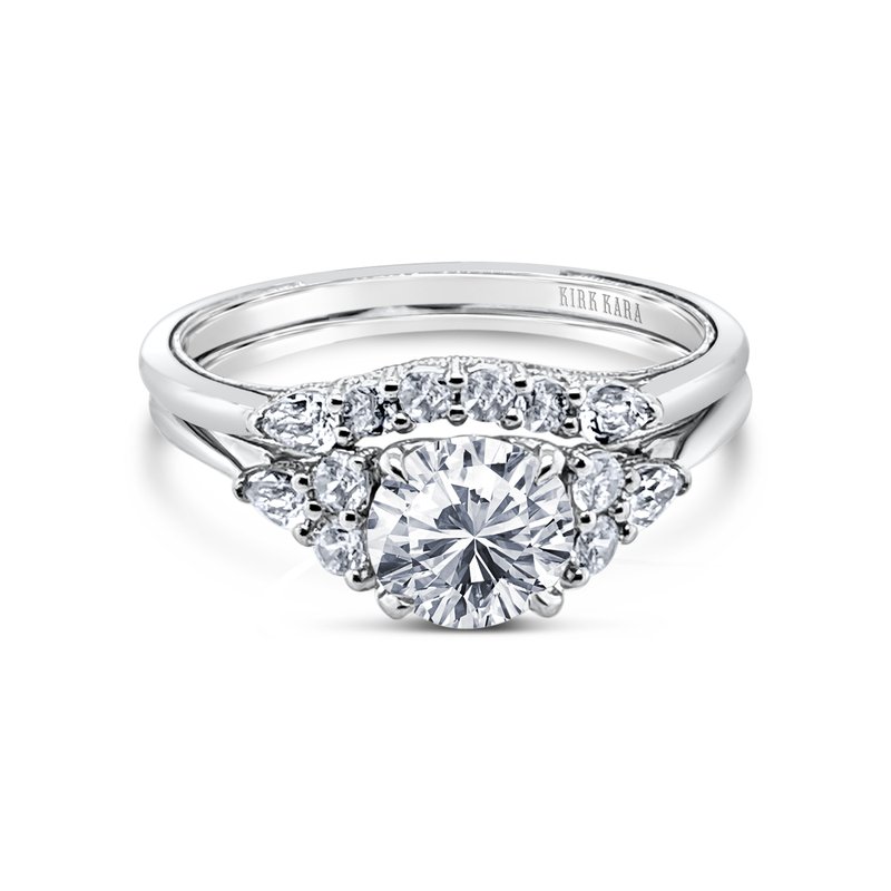 Kirk Kara Three Stone Filigree Diamond Engagement Ring K427R65