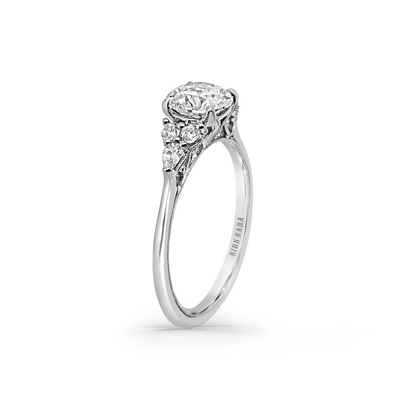 めぐかり Kirk Kara Three Stone Filigree Diamond Engagement Ring
