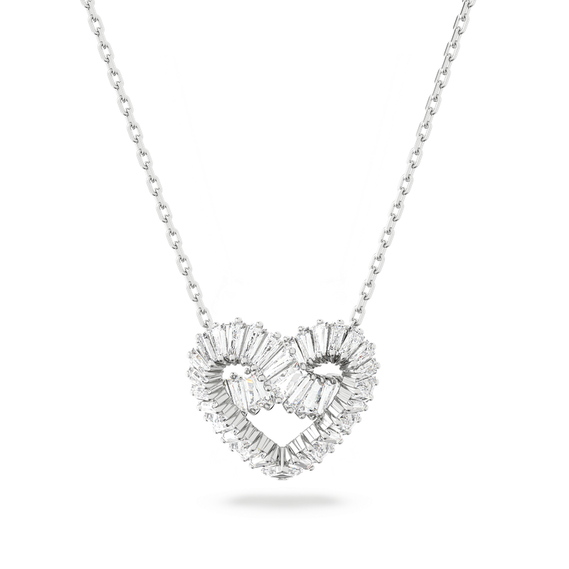 ★SWAROVSKI★ Matrix Heart Rhodium Necklace 5647924 Swarovski Matrix pendant, Mixed cuts, Heart, White, Rhodium