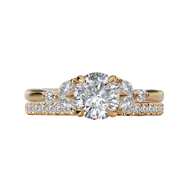 Romance Diamond Semi-Mount Engagement Ring 160125-RD100Y Romance Diamond Semi-Mount Engagement Ring 160125-RD100Y
