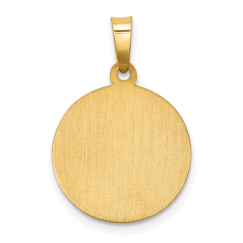 14k Gold Caridad Del Cobre Medal Hollow Pendant 14k Gold Caridad Del Cobre Medal Hollow Pendant