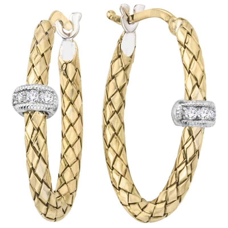 【HYERES LOR】23SS★ Erite23 SV(Y) Pave Double Twist Earring Twist Hoop Earrings for a Double Piercing Look | Hello Adorn