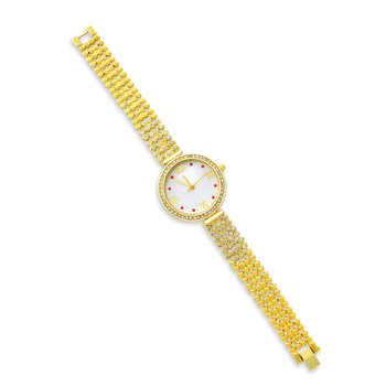 Goldtone Clear Crystal Ladies Watch S618-SW1326-1GT