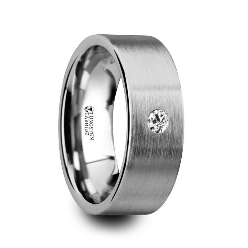 Thorsten Rings OLYMPUS Brushed and Flat Tungsten Carbide Wedding