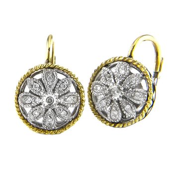 Andrea Candela 18kt and Sterling Silver Round Antique Flower