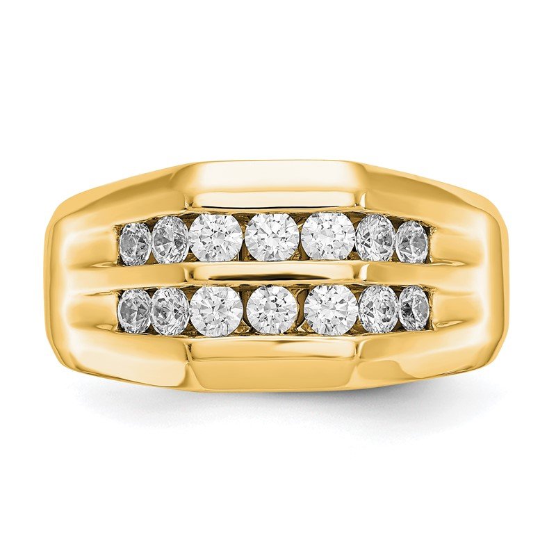 True Origin 14K White Gold Men's 1/2 carat Lab Grown Diamond VS+ F+ ...