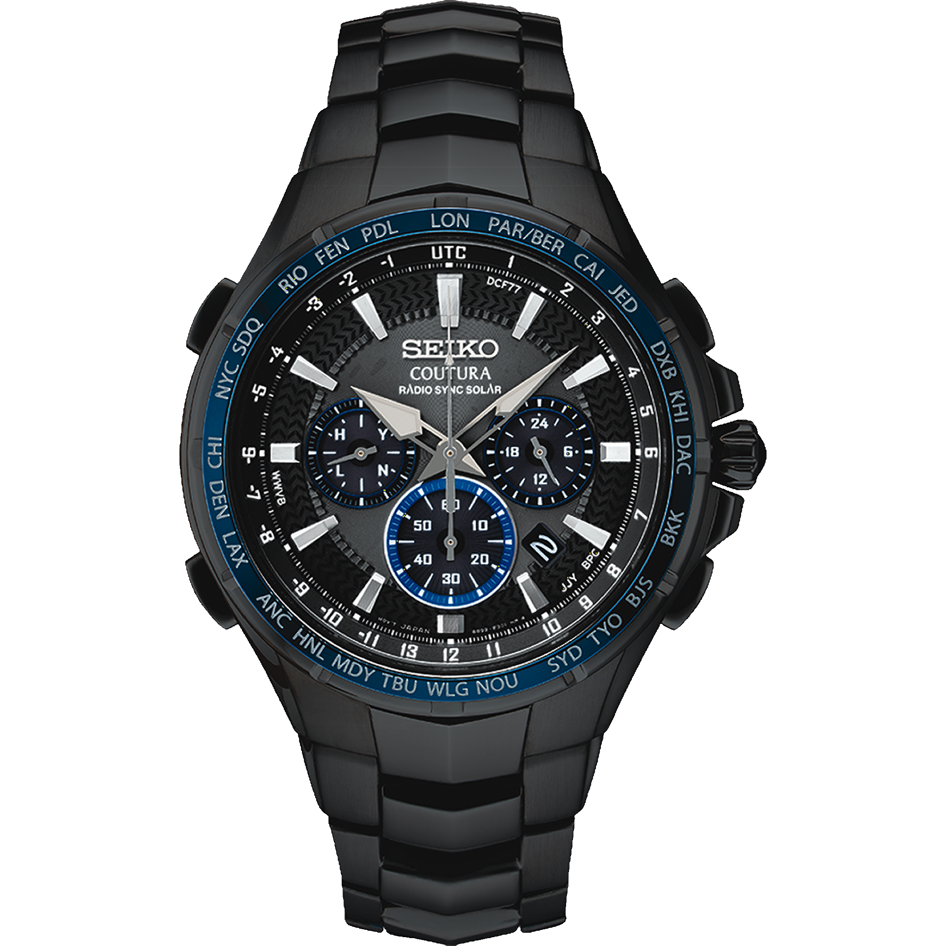 Seiko Coutura Radio Sync Solar Chronograph SSG021 - Beré Jewelers