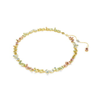 Swarovski Gema Tennis necklace, Mixed cuts, Multicolored
