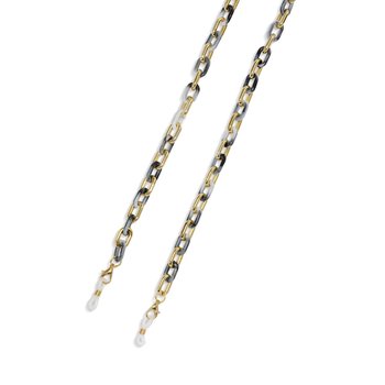 Alternating Acrylic and Goldtone Metal Eyewear Chain CO00009