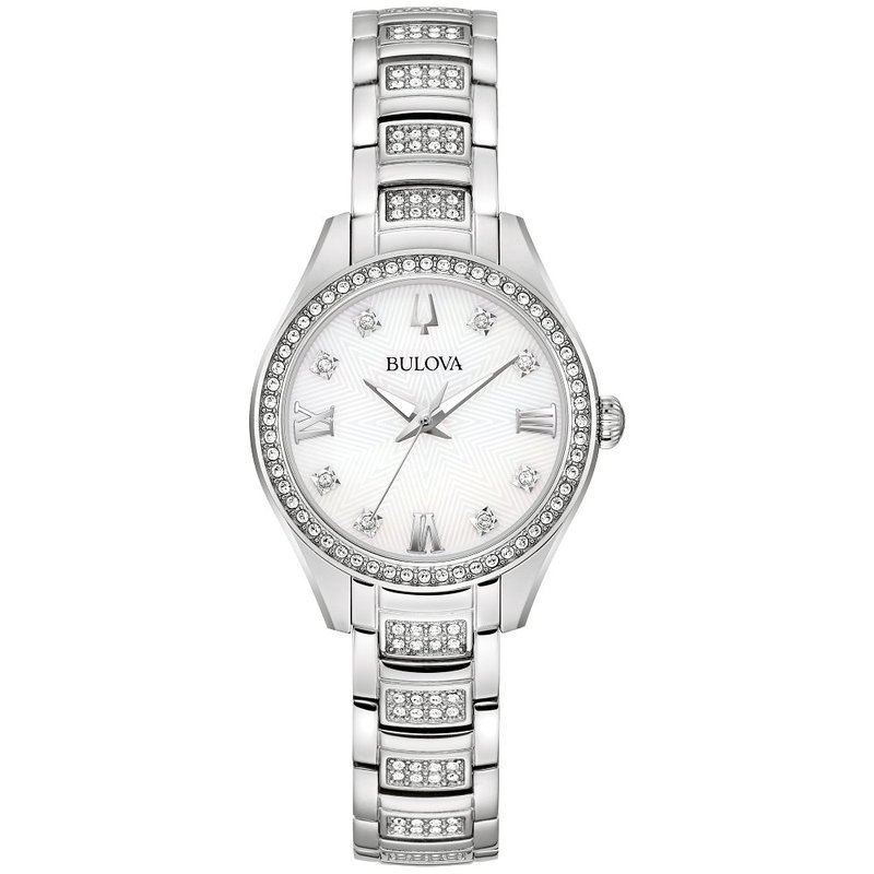 Bulova shops Ladies Classic Stainless Steel Diamond Watch