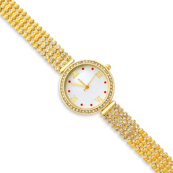 Goldtone Clear Crystal Ladies Watch S618-SW1326-1GT
